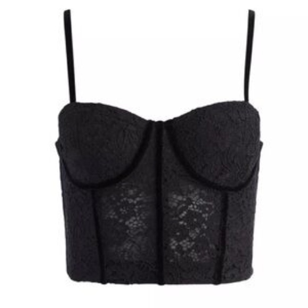Alice + Olivia Black Lace Corset